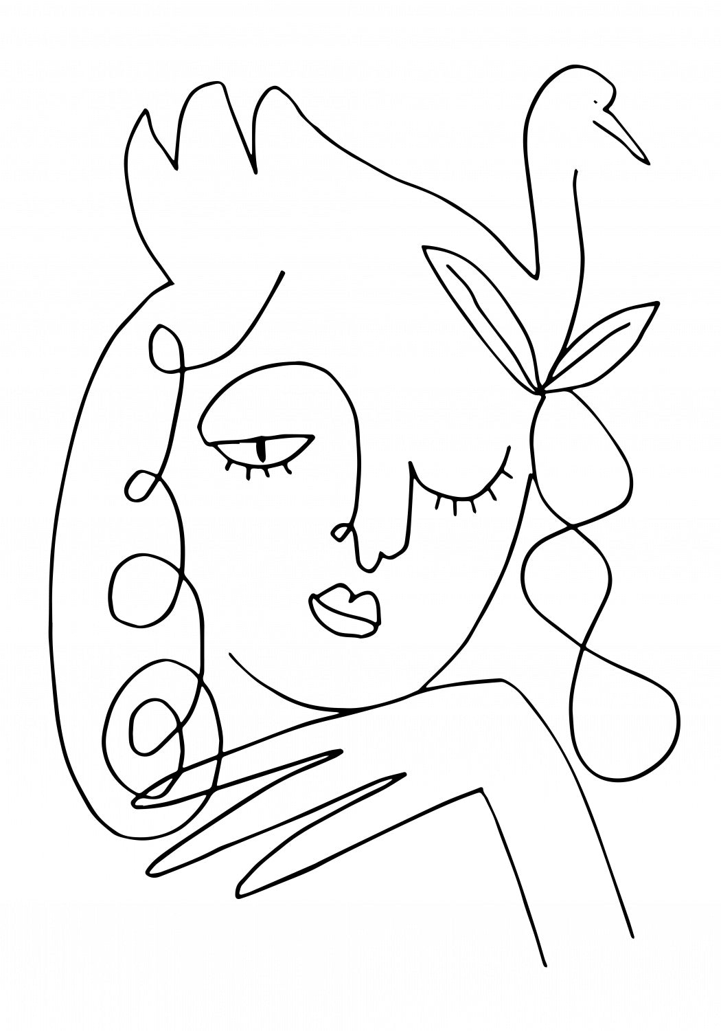 White Swan Poster och Canvastavla