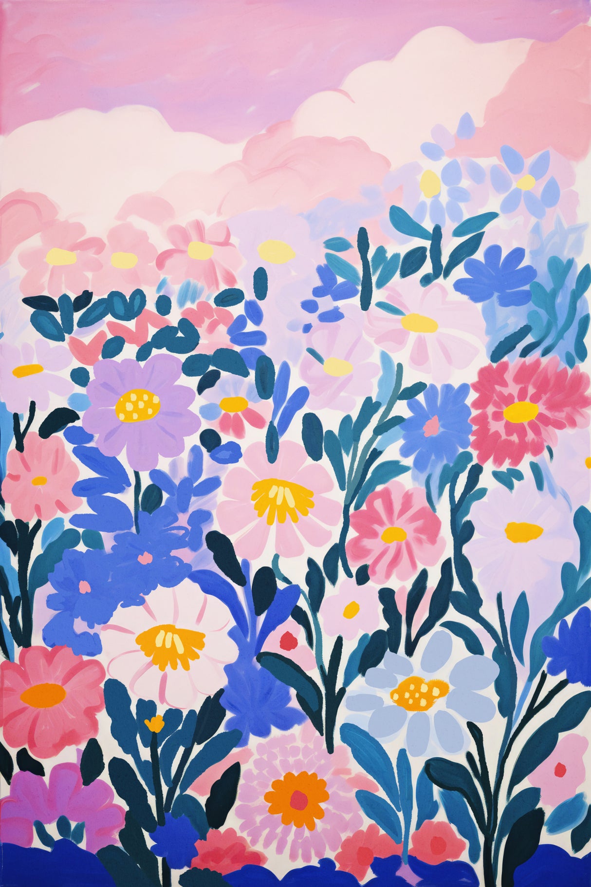 Wild Flower Field Poster och Canvastavla