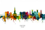 Exeter England Skyline Poster och Canvastavla