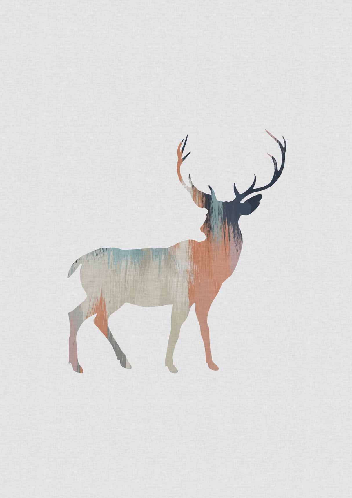 Pastel Deer Poster och Canvastavla