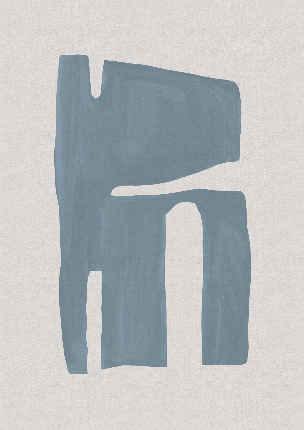 Mid Century Blue II Poster och Canvastavla