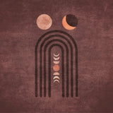 Visne Watercolor Moon Phase Poster och Canvastavla