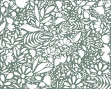 Scandi green white pattern Poster och Canvastavla
