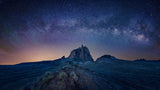 Ship Rock Under The Night Sky Poster och Canvastavla