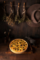 Dried herbs tart and an Akubra Poster och Canvastavla