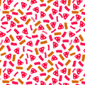 Geometric Marks Pink Brown Poster och Canvastavla