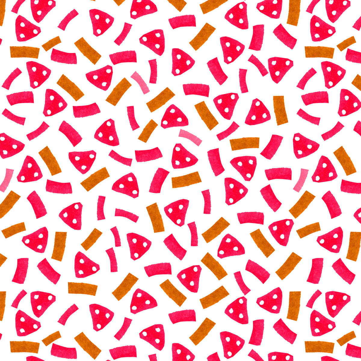 Geometric Marks Pink Brown Poster och Canvastavla