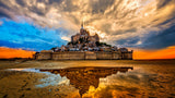Mont Saint Michel, Normandy Poster och Canvastavla