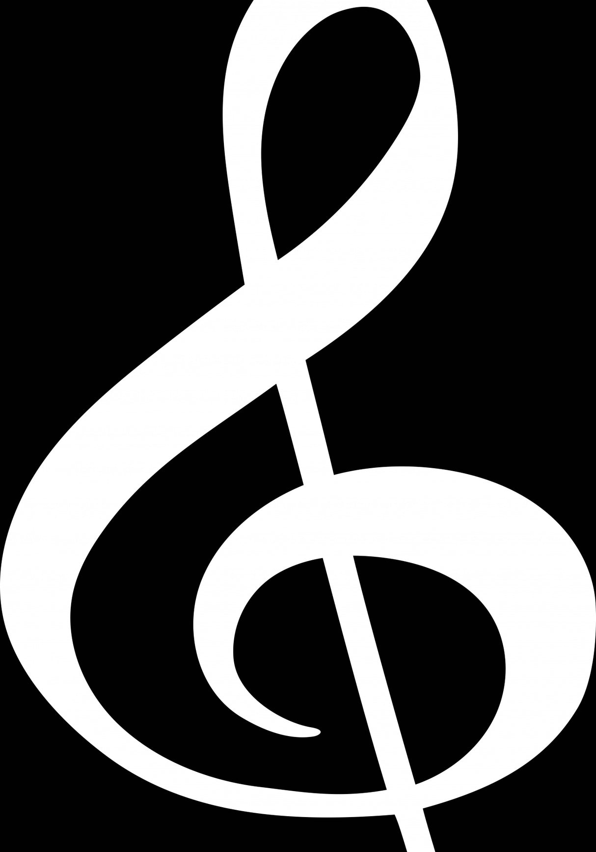 Big treble clef 2 Poster och Canvastavla