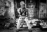 Man in the old Buduburam refugee camp - Ghana Poster och Canvastavla