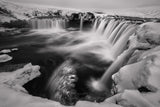 frozen godafoss waterfall Poster och Canvastavla