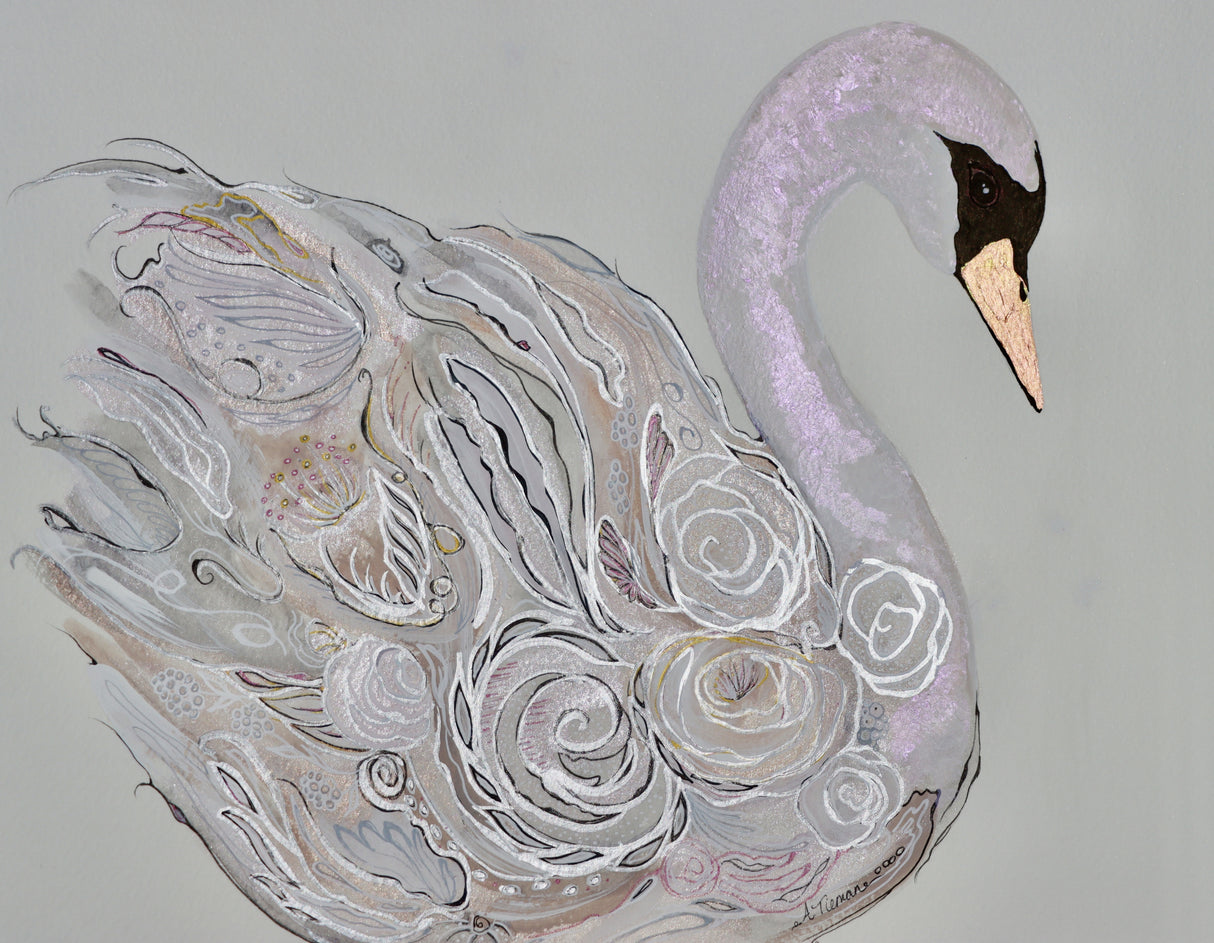 Elegant Swan Poster och Canvastavla