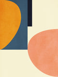 Rainbow Plus Shapes  Blue Mustard1 Poster och Canvastavla
