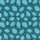 Turquoise On Turquoise Scattered Leaves Polka Dot Poster och Canvastavla