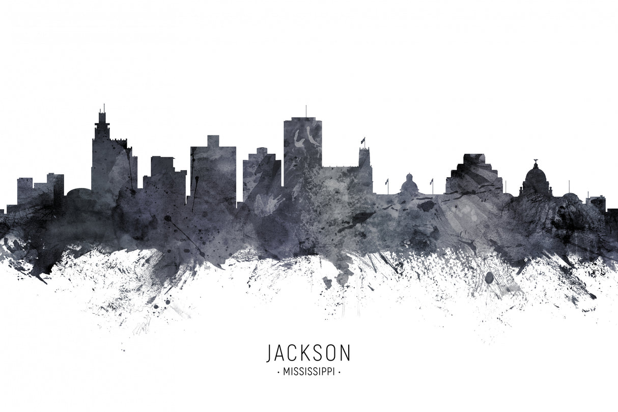 Jackson Mississippi Skyline Poster och Canvastavla