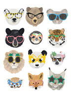 Big Cats in glasses print Poster och Canvastavla