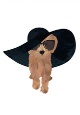 Cockapoo Sun Hat Poster och Canvastavla