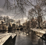 Bruges in Christmas dress Poster och Canvastavla