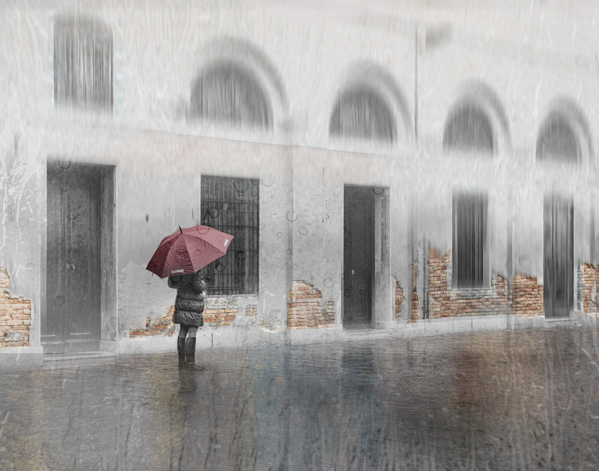 alone in the rain Poster och Canvastavla