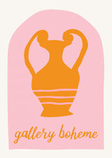 Pink and Orange Vase Poster och Canvastavla