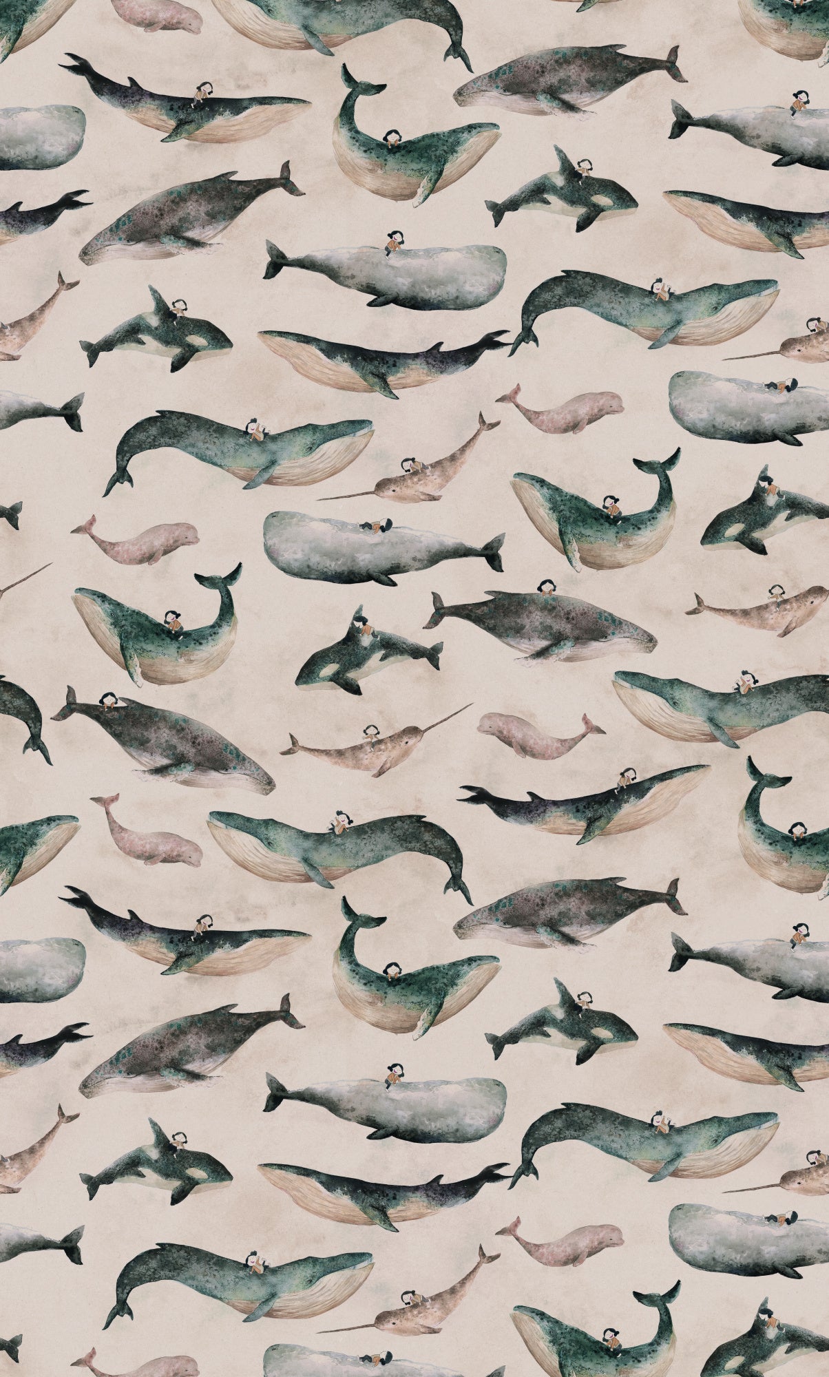 Hl009  Whale Girl   1806mm X 3000mm Poster och Canvastavla