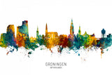 Groningen The Netherlands Skyline Poster och Canvastavla