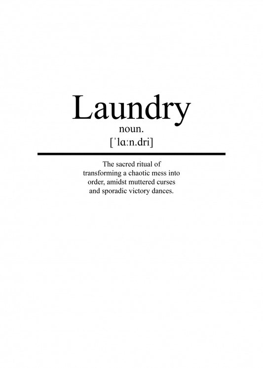 Laundry Def Pictufy Poster och Canvastavla