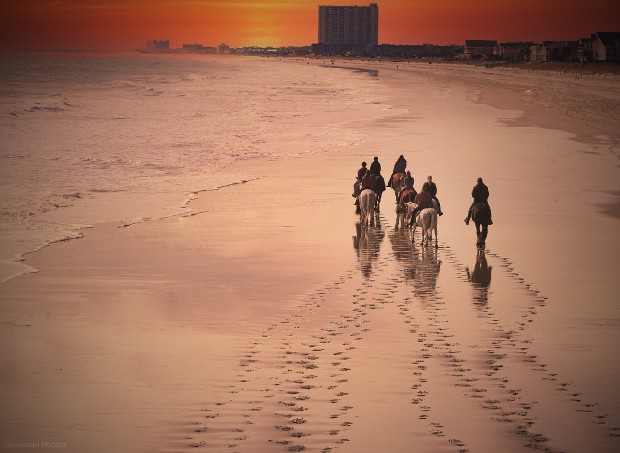 A Quiet Beach Evening Poster och Canvastavla