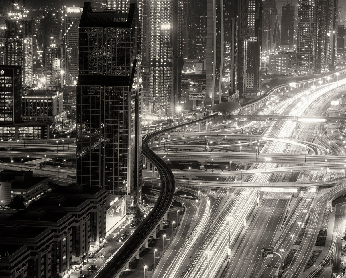 The light river of Dubai Poster och Canvastavla