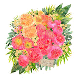 Forever Rekha colorful watercolor bouquet Poster och Canvastavla