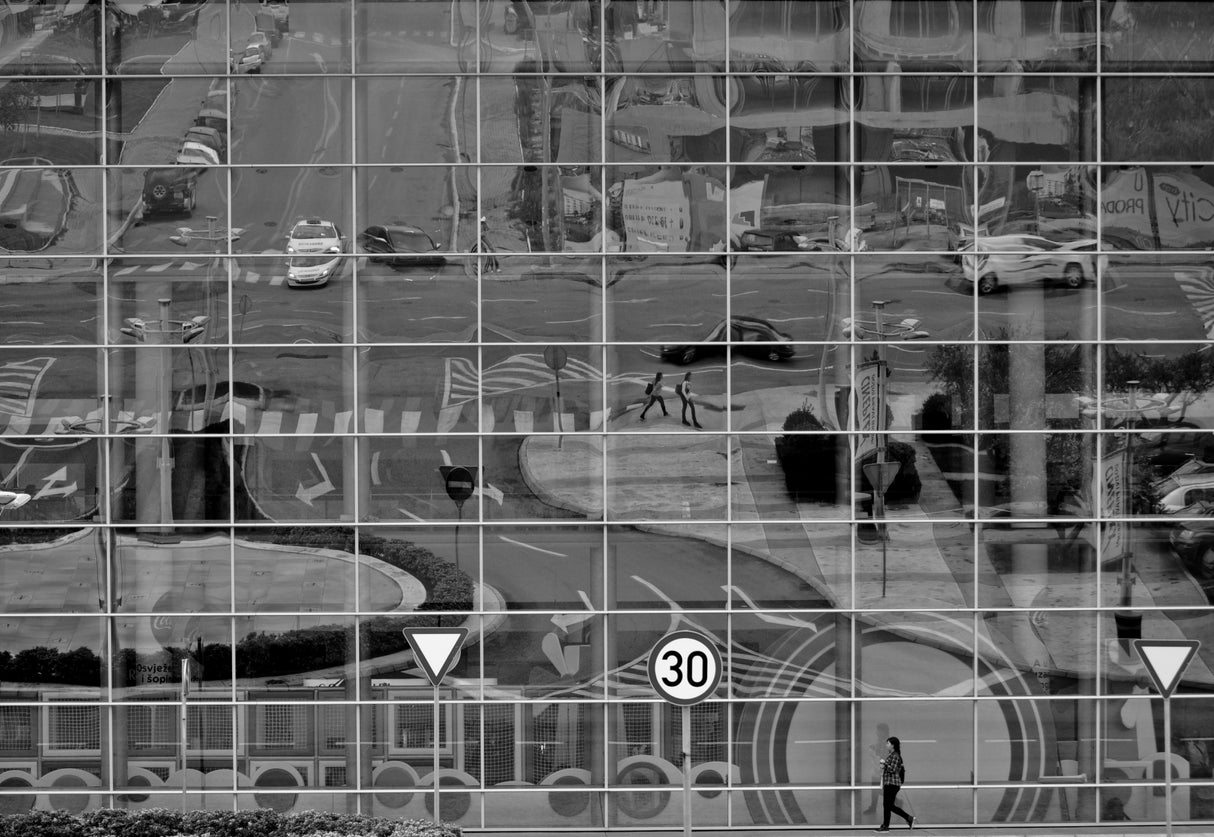 traffic roundabout Poster och Canvastavla