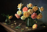Still life with garden roses Poster och Canvastavla