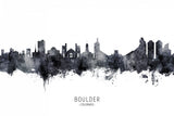 Boulder Colorado Skyline Poster och Canvastavla