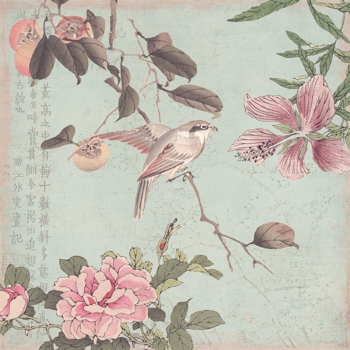 Chinoiserie No3 Poster och Canvastavla