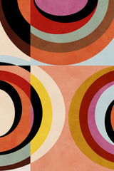 Warm Colors Bauhaus Geometry3 Poster och Canvastavla