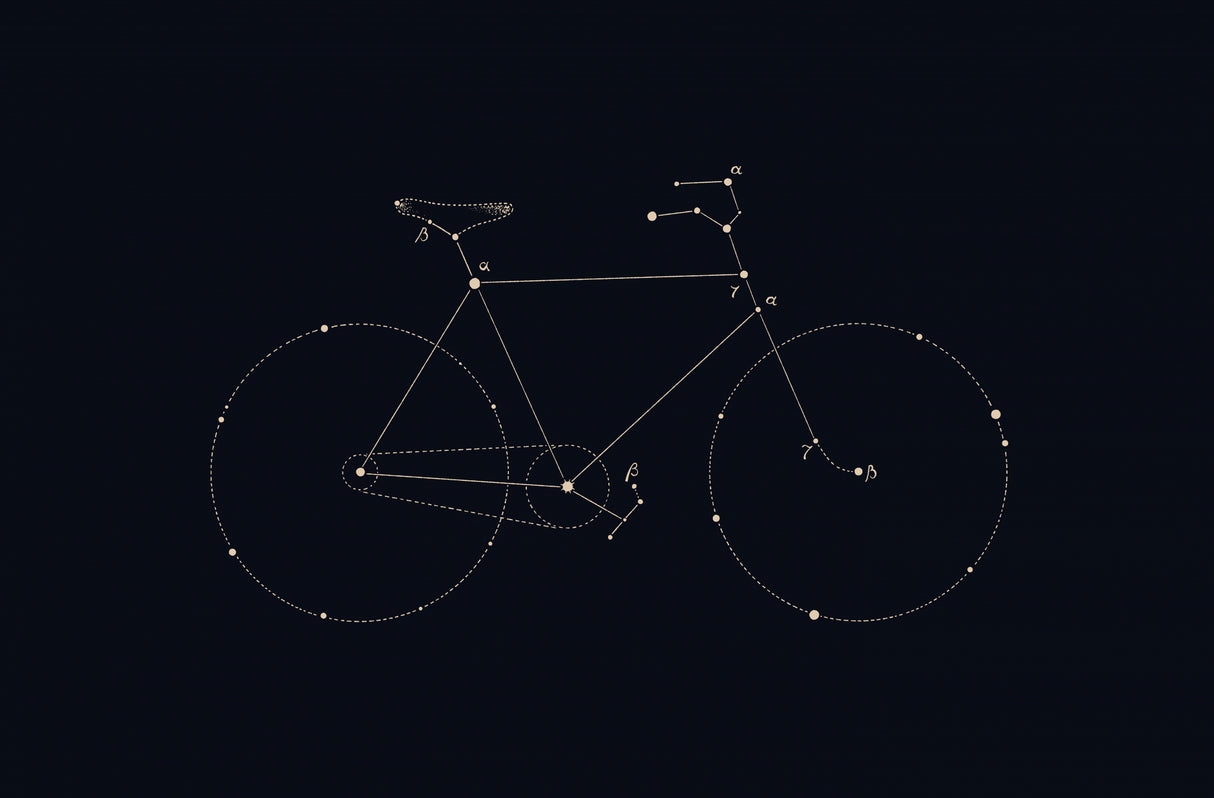 Bike Constellation Poster och Canvastavla