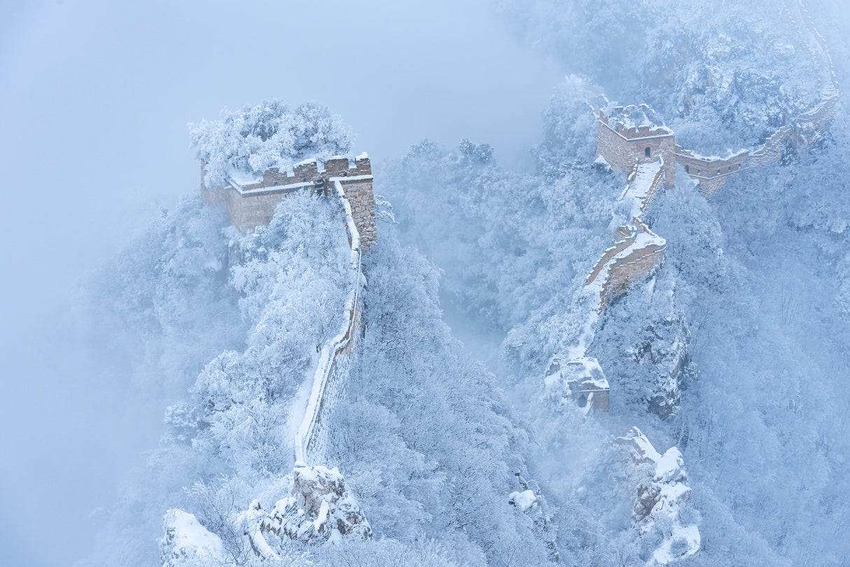 The Great Wall in ice and snow Poster och Canvastavla
