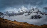 Chapel in Alps Poster och Canvastavla
