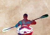 Kayaking sport art Poster och Canvastavla