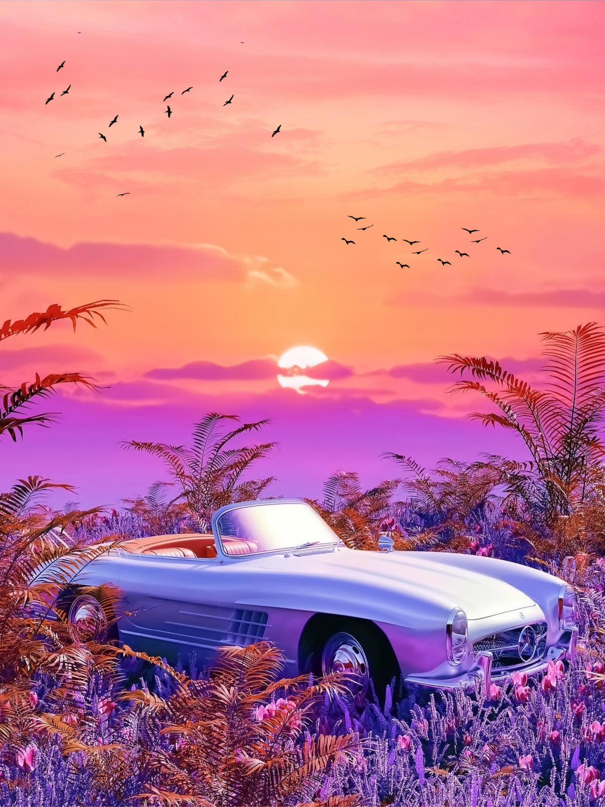 Vintage Paradise Poster och Canvastavla