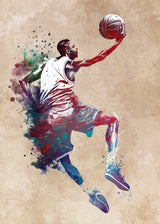 Basketball Sport Art 14 Poster och Canvastavla