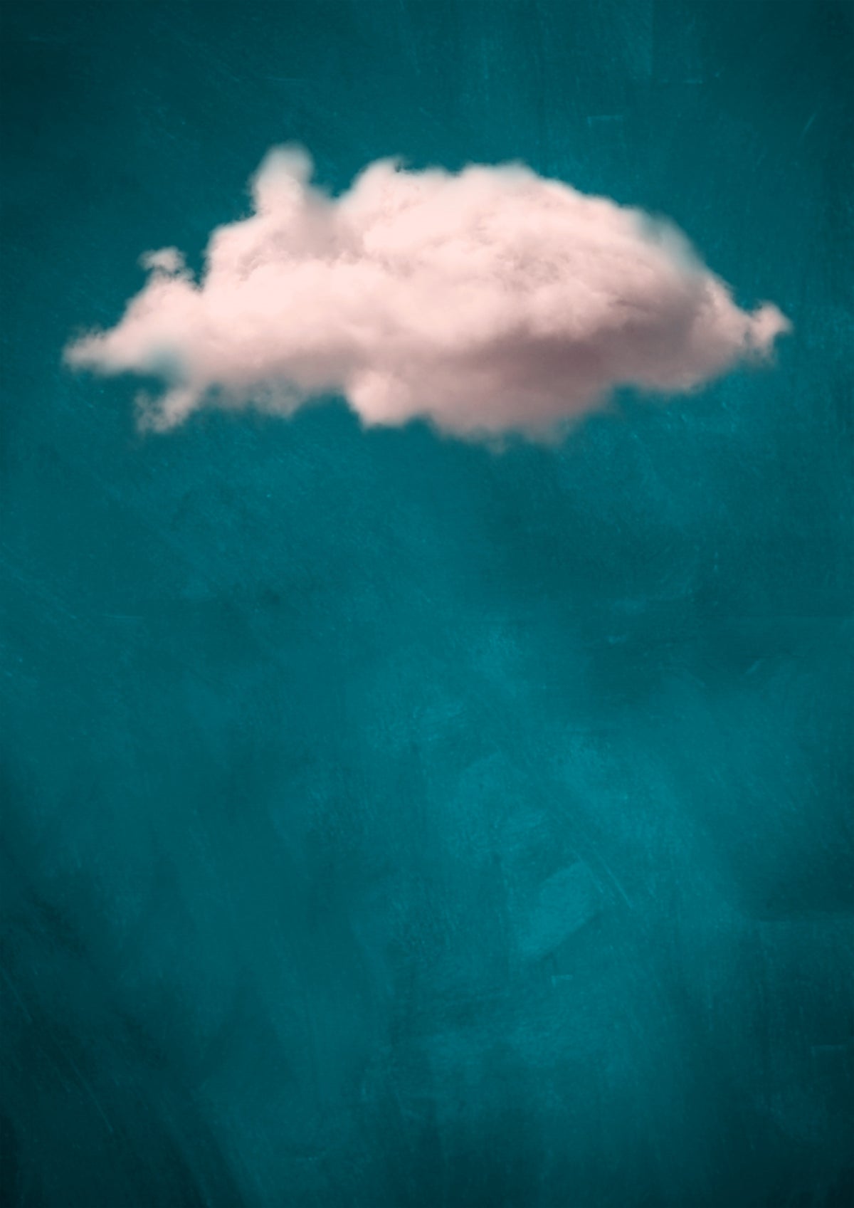 Teal / Blush Cloud No 1 Poster och Canvastavla