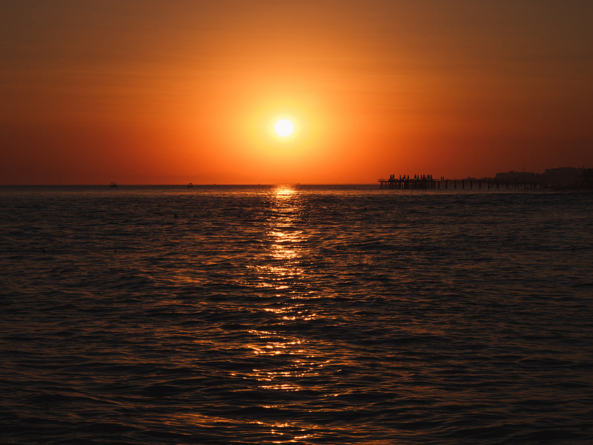 amazing sea view at sunset Poster och Canvastavla