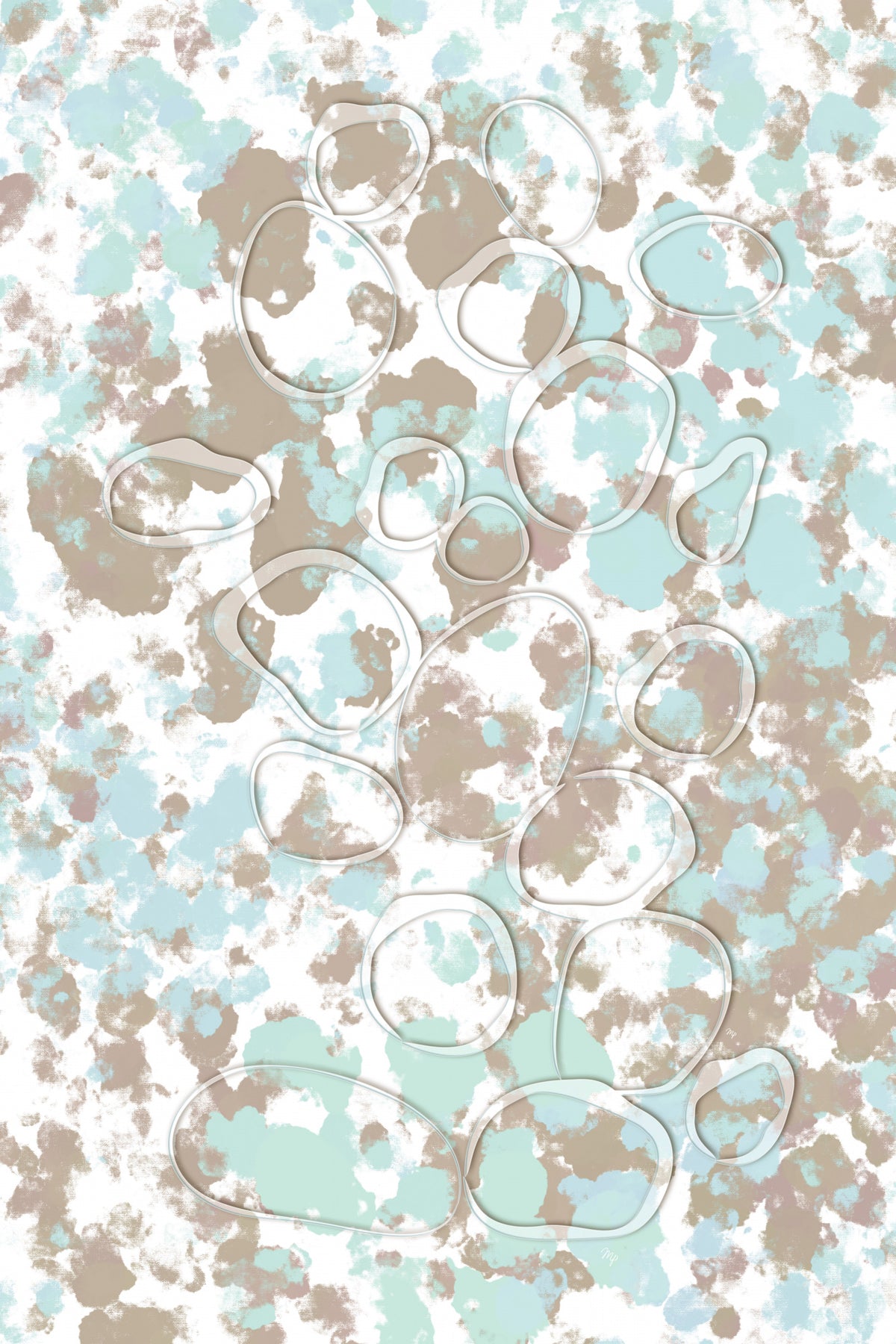 Abstract Lakes Poster och Canvastavla