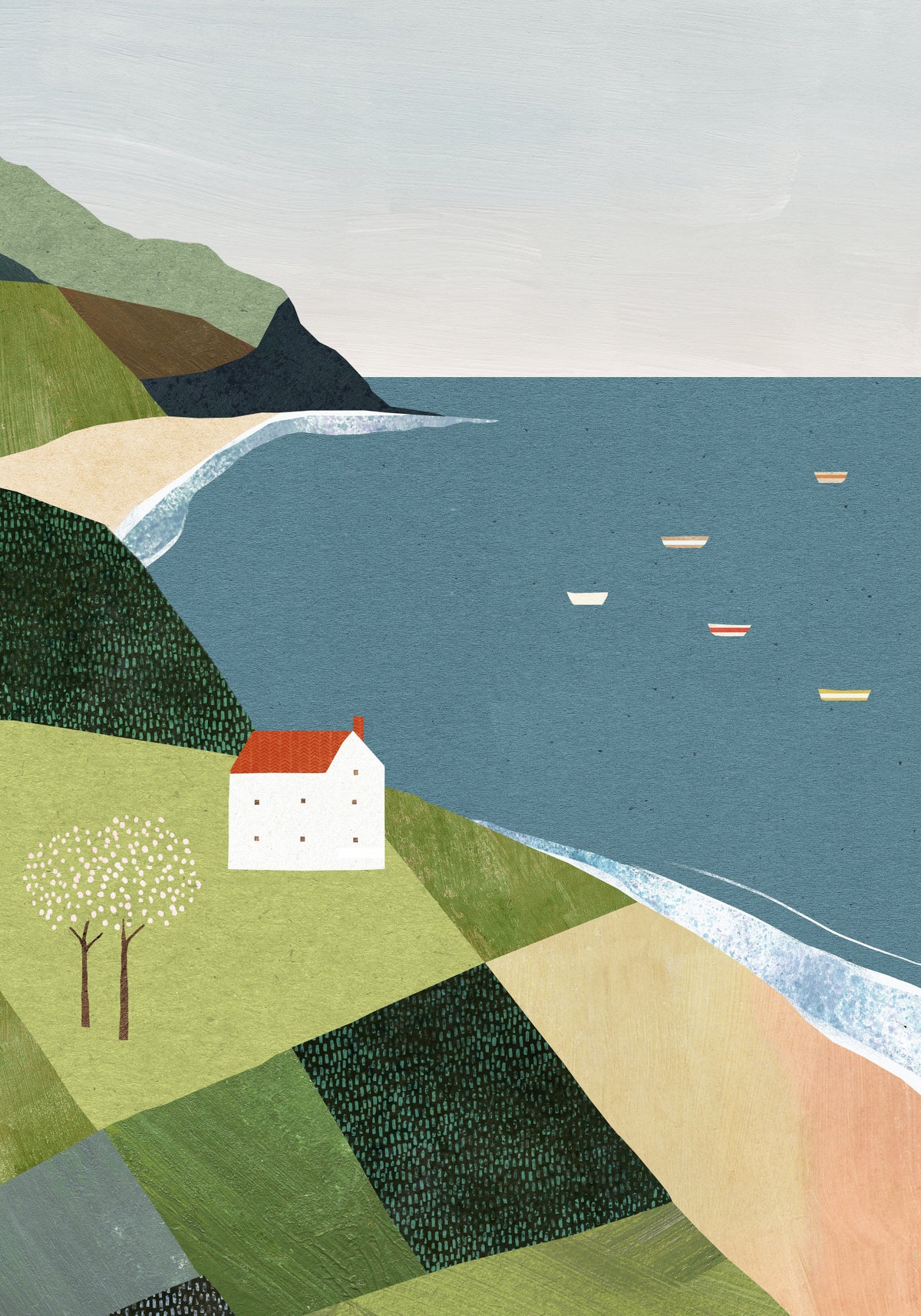 House on the Cliff Poster och Canvastavla