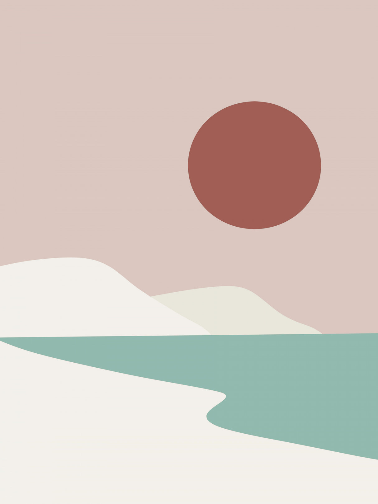 Minimal Beach Poster och Canvastavla