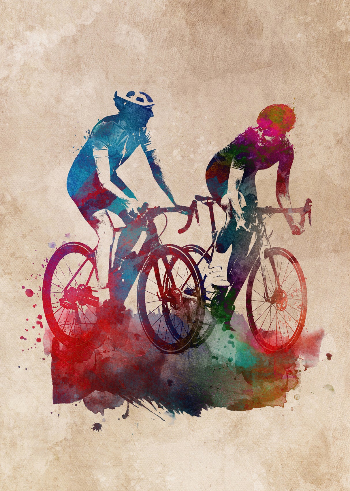 Cycling sport art 3 Poster och Canvastavla