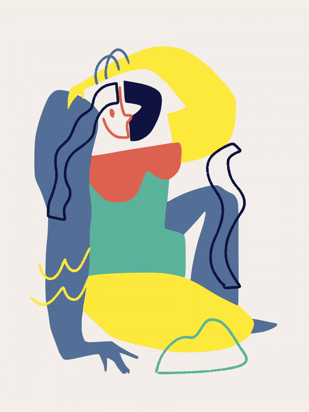 Colorful Abstract Figure Poster och Canvastavla