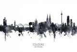 Cologne Germany Skyline Poster och Canvastavla