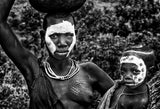 Surma tribe woman and her child - Ethiopia Poster och Canvastavla